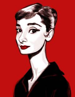 Retrato Audrey Hepburn