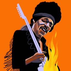 Retrato Jimi Hendrix