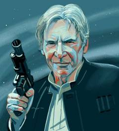 Retrato Harrison Ford - Han Solo