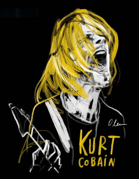 Retrato Kurt Cobain