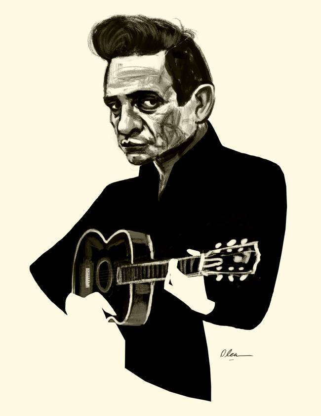 Retrato Johnny Cash